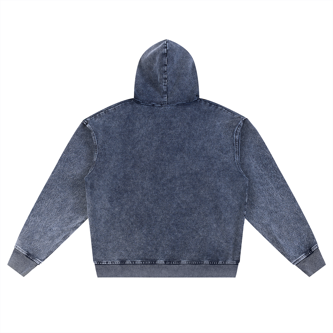 Snow Wash Oversized Zip-Up Hoodie
